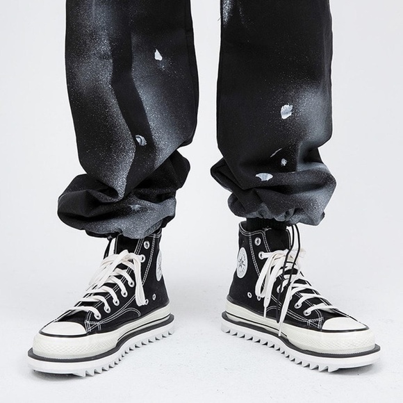 CANVAS HIGH TOP PLATFORM SHOES - Picture 1 of 4